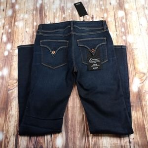 HUDSON LOS ANGELES COLLIN SKINNY SUPER MODEL DARK BLUE JEANS SIZE 30